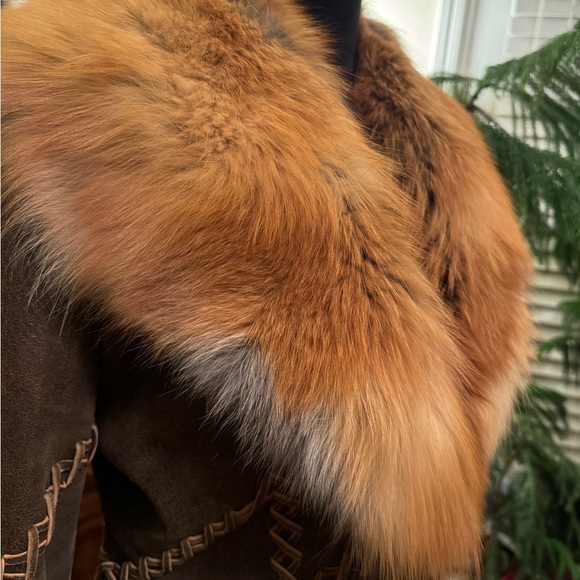 Vintage Stephen’s Leather Blazer with Fox fur Collar - Picture 10 of 13
